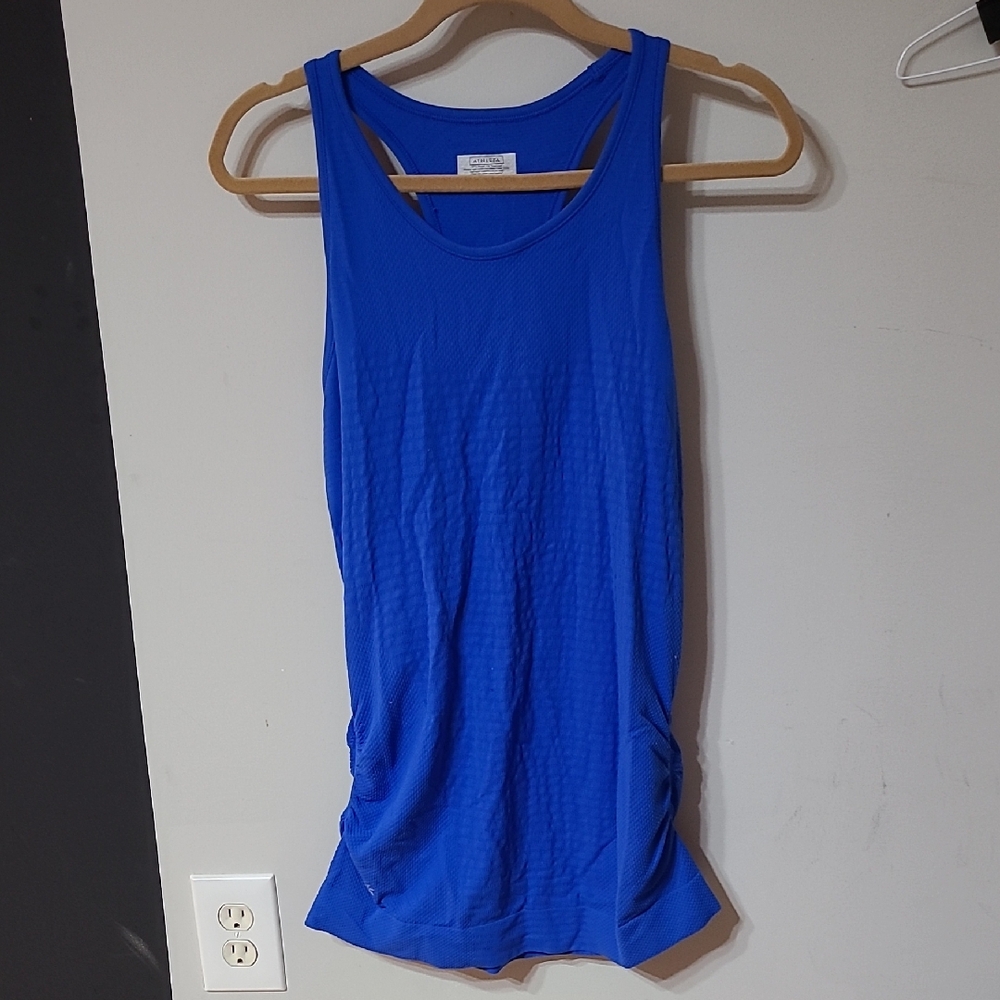 Athleta Royal Blue Tank Top Cinch Sides Size XL